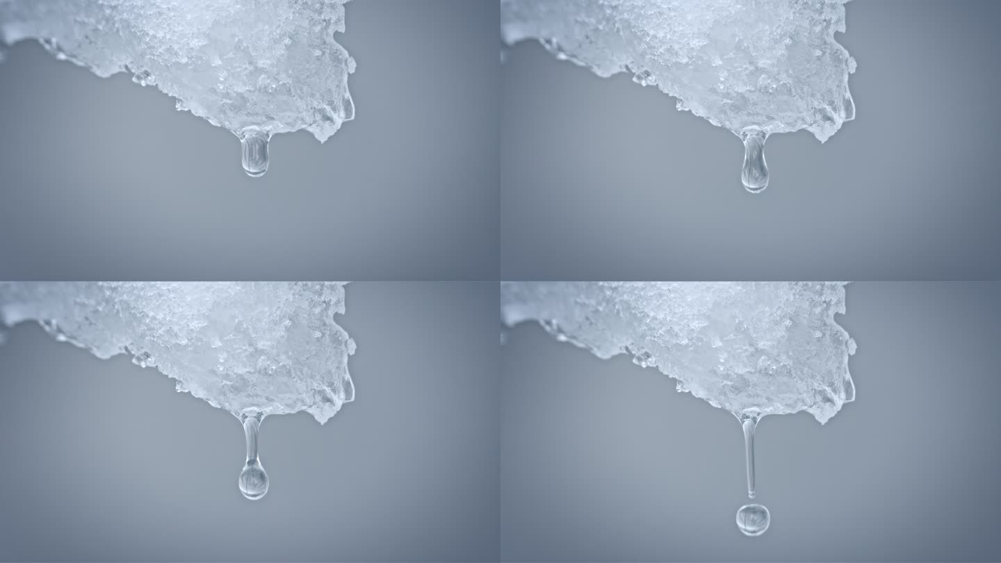 水春春天冰冰雪融化水滴滴水融化雪消融冰川