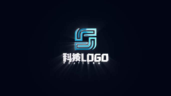 科技闪烁动感LOGO动画