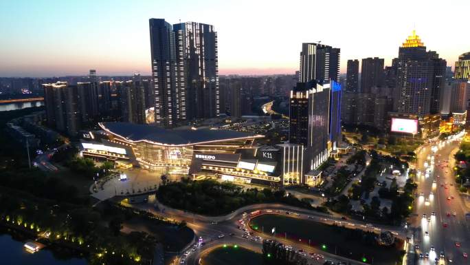 沈阳 夜景 盛京大剧院 皇朝万鑫酒店 沈