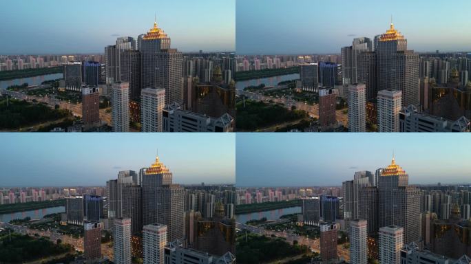 沈阳 夜景 盛京大剧院 皇朝万鑫酒店 沈