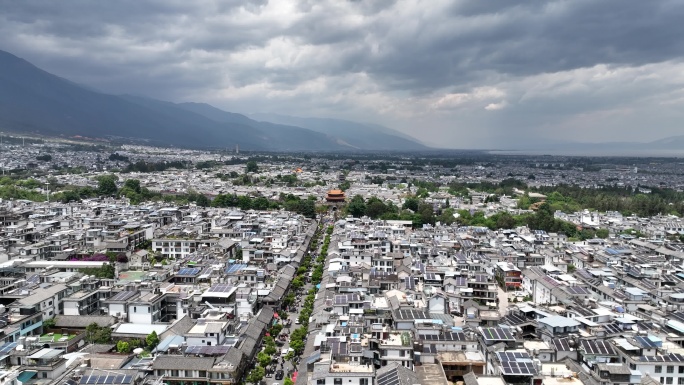 大理 航拍 空镜 古城街道 大景点 景点