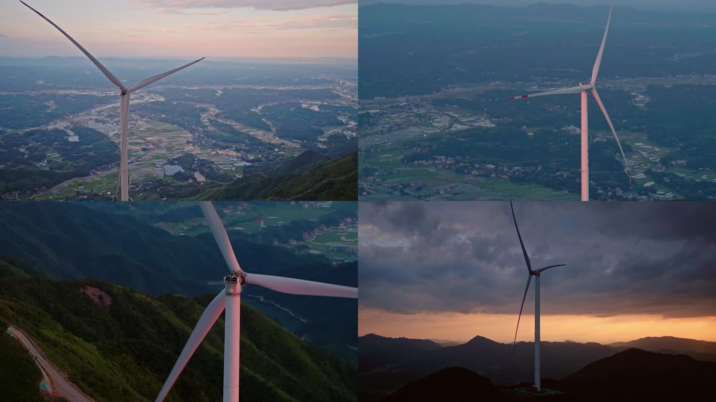 风车风电场、绿色清洁能源【4K】合集