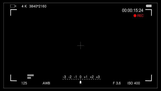 4K摄像机屏幕原创DV录像框动画素材