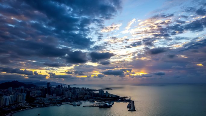 青岛浮山湾日出延时