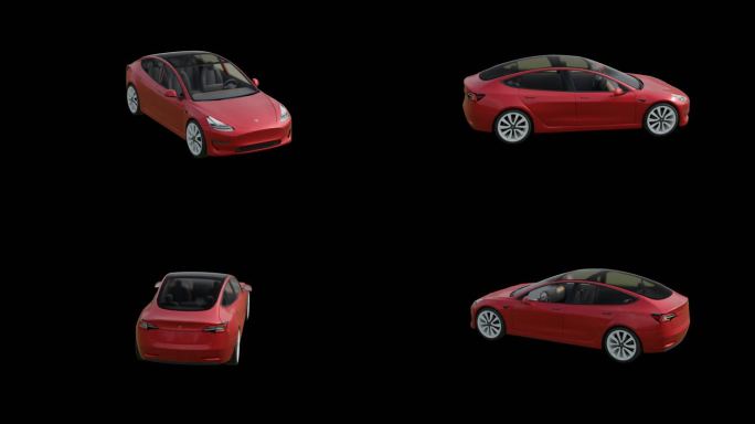 特斯拉Tesla Model 3旋转透明