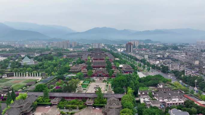 航拍峨眉山大佛禅院