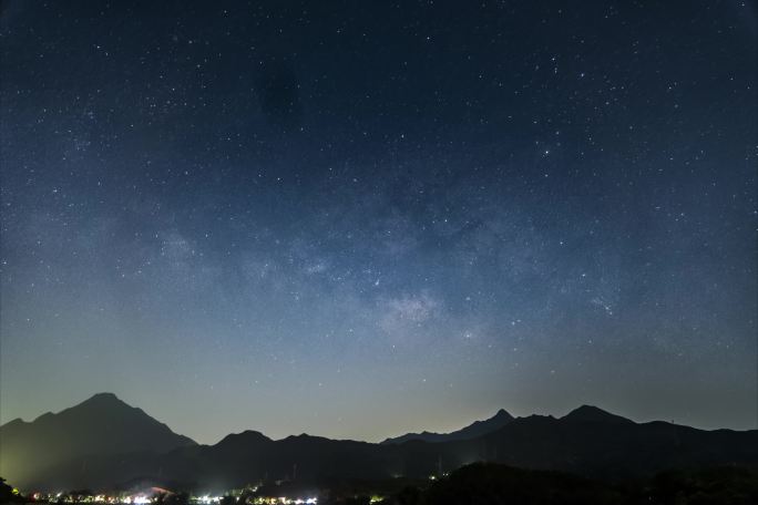 银河星空延时摄影4K