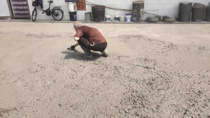 混凝土 抹灰 泥匠人 铺水泥水泥