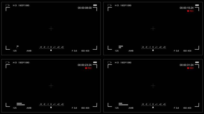 摄像机屏幕原创DV录像框动画素材