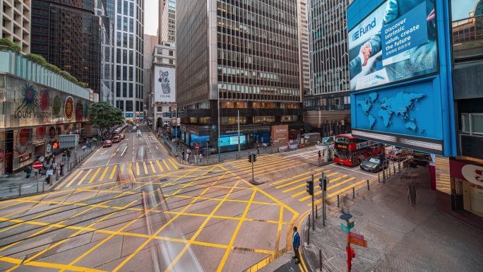 香港街道车流延时