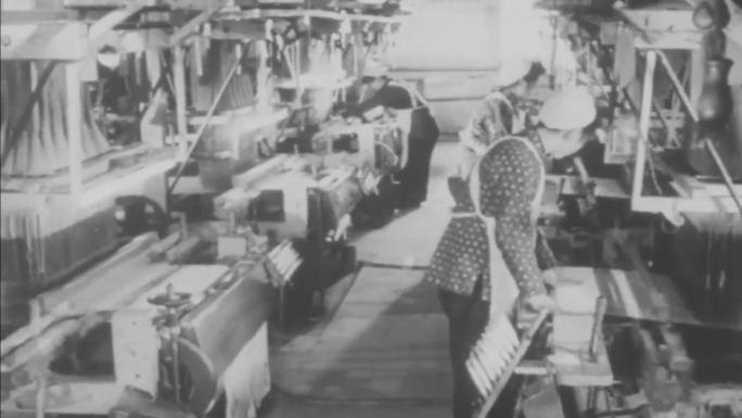 丝绸纺织厂 纺织工人 服装服饰 纺织工业
