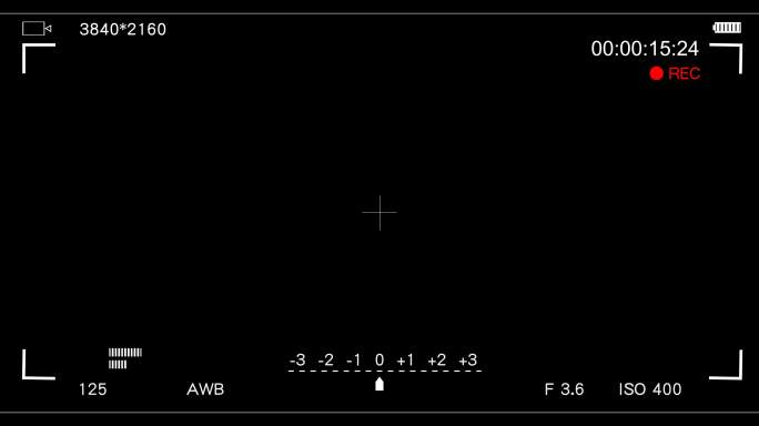 4K摄像机屏幕原创DV录像框动画素材