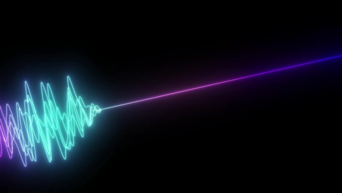 音频波浪噪波声音发光特效隔音线条生长动画