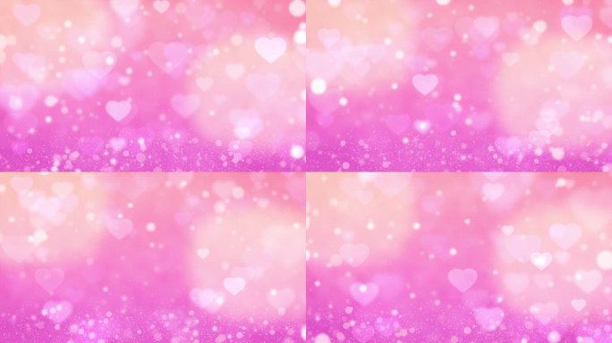 4K粉色爱心粒子背景无缝循环