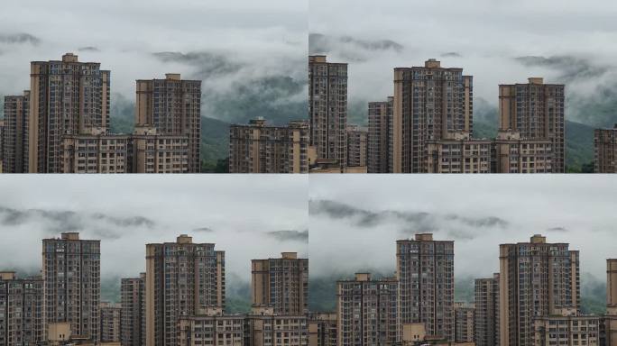 雨后城市 大山