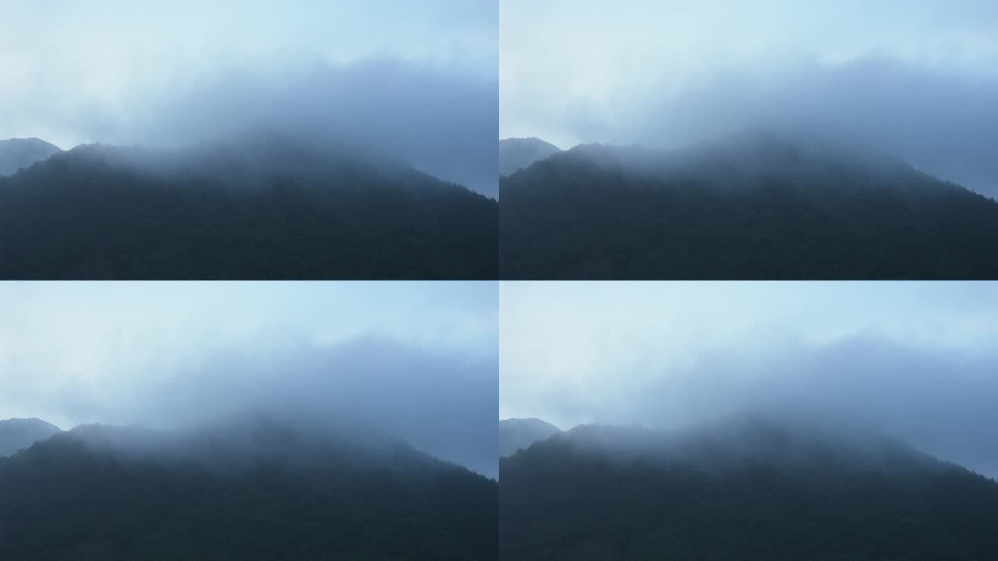 清晨云雾缭绕的大山