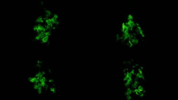 绿色烟雾火焰磷火鬼火燃烧19