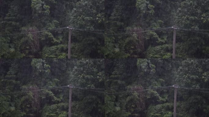 电线杆下雨背景