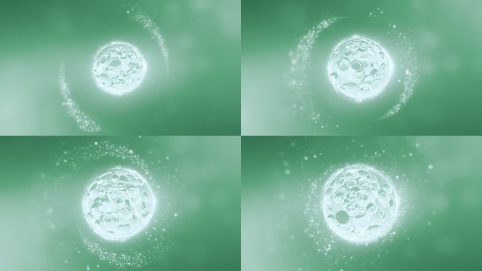 绿色化妆品广告镜头 激活细胞分子组织