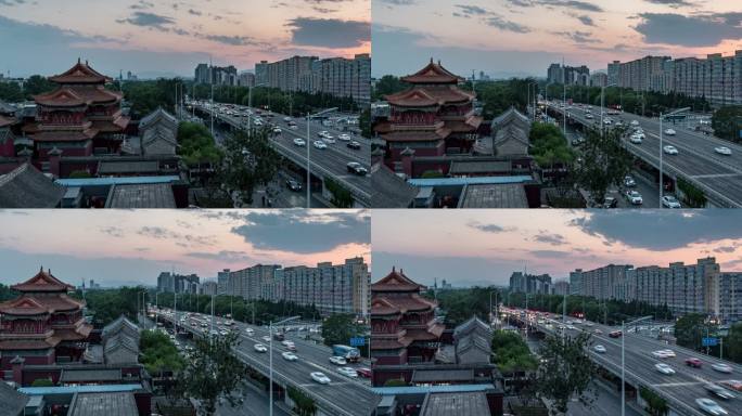 北京雍和宫日落延时摄影