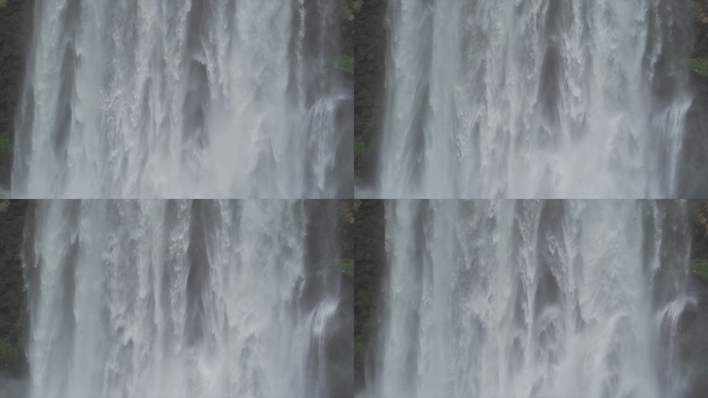 瀑布飞流直下亲近大自然山间瀑布水流直下
