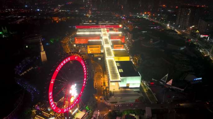 4K湖南广电节目生产基地七彩盒子夜景合集