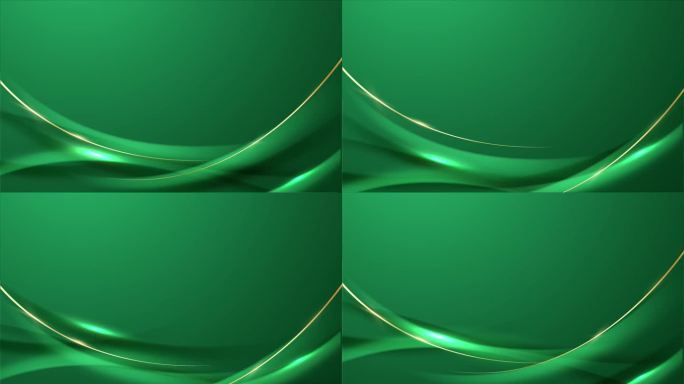 绿色渐变光效抽象曲线背景