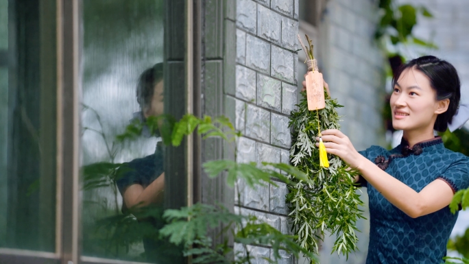 艾草艾蒿挂艾蒿端午节习俗