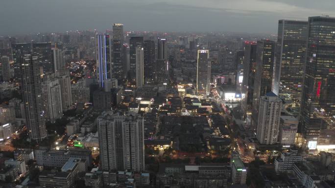 成都 城市  航拍 地标 夜景