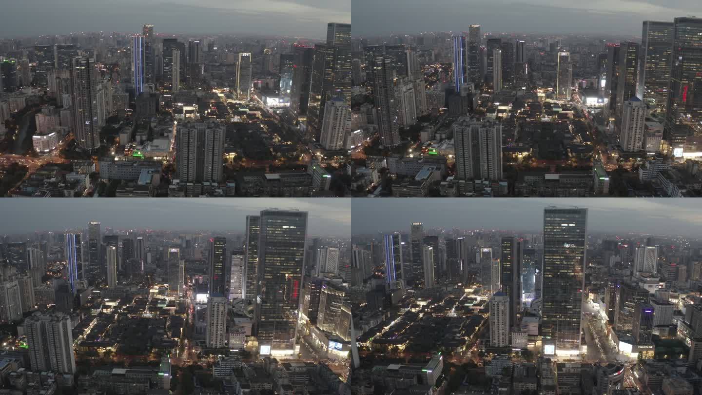 成都 城市  航拍 地标 夜景