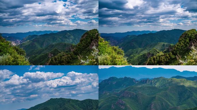 夏日北京门头沟北灵山三段延时风光素材