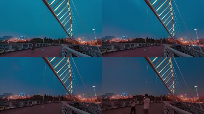 郑州街道延时 众意西路大桥 延时摄影
