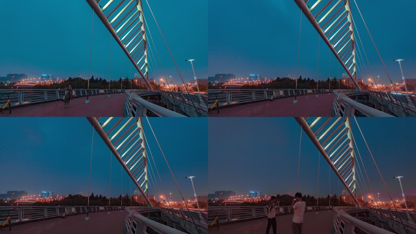郑州街道延时 众意西路大桥 延时摄影