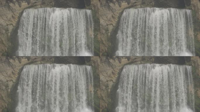贵州瀑布山间瀑布飞流直下三千尺自然溪流