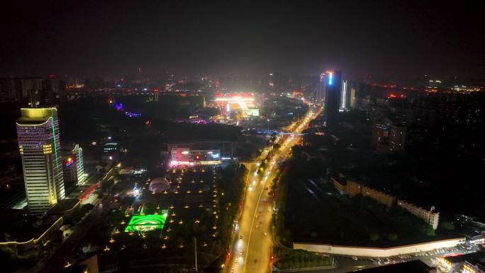 4K湖南广电节目生产基地七彩盒子夜景6