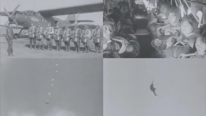 跳伞运动员  训练比赛  60年代