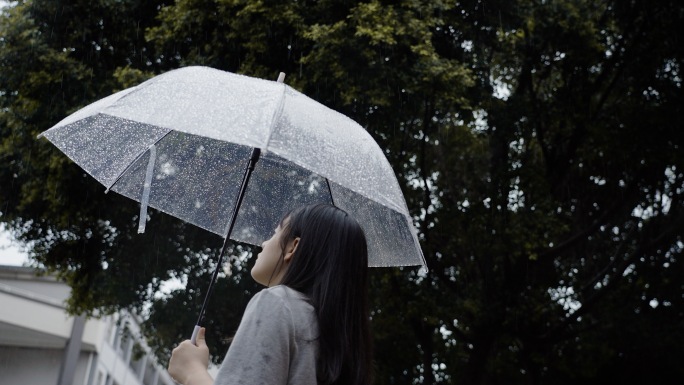 伤感雨天女孩悲伤情绪唯美意境