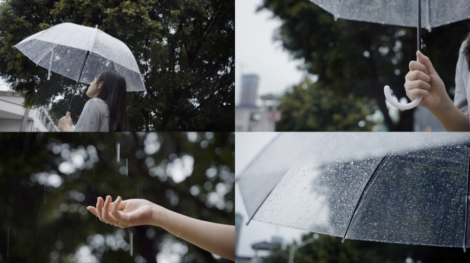 伤感雨天女孩悲伤情绪唯美意境