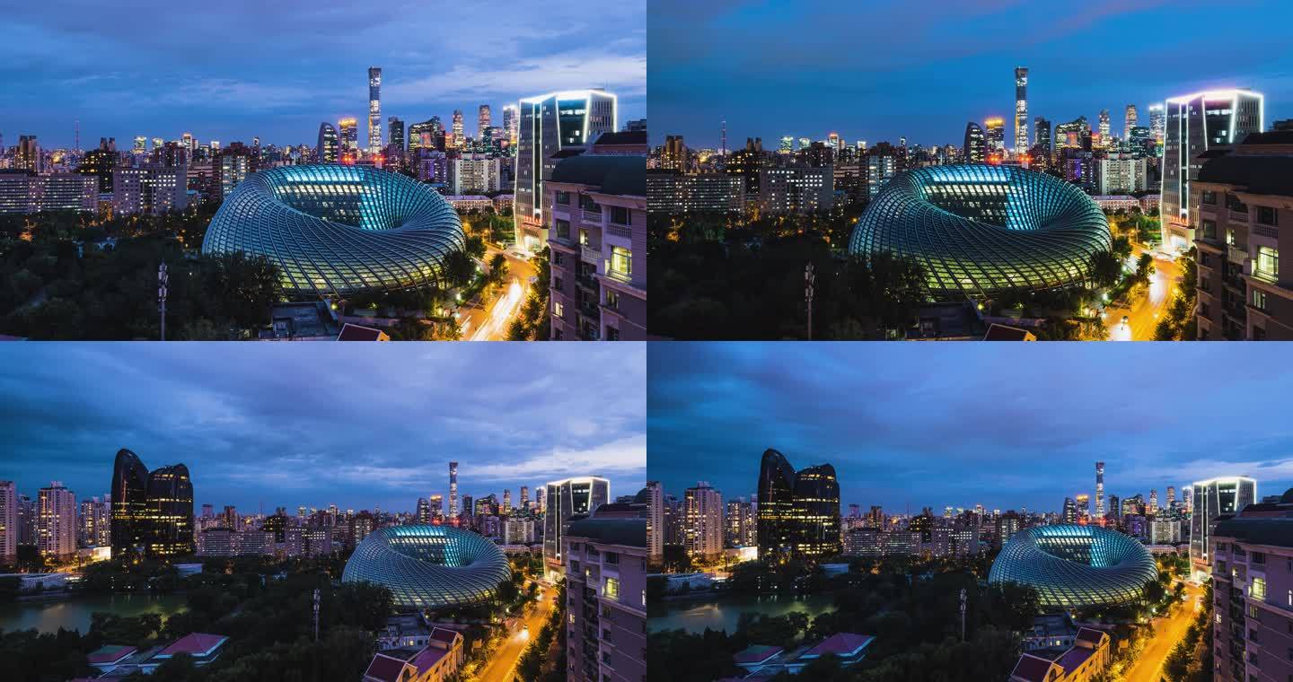 【4K】北京CBD 凤凰中心夜景