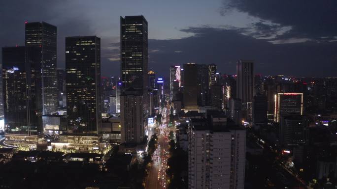 成都 城市  航拍 地标 夜景