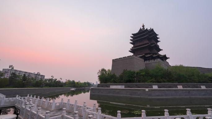 大同城墙乾楼风光延时视频