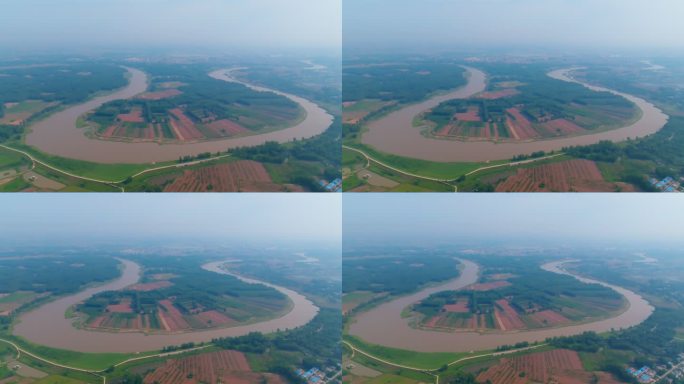 淮滨淮河大拐弯风光