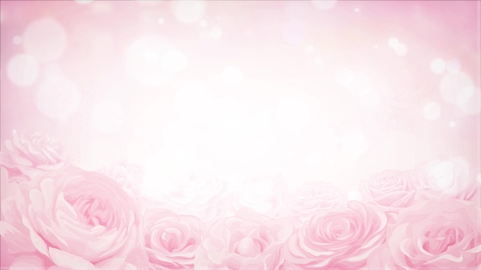 粉色玫瑰粒子浪漫背景