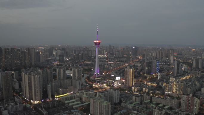 成都 城市  航拍 地标 夜景