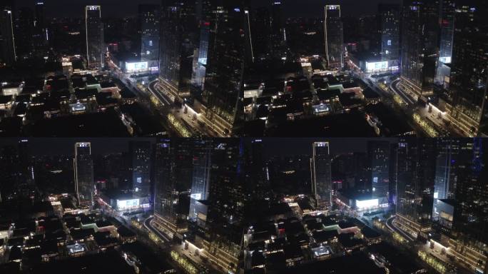 成都 城市  航拍 地标 夜景