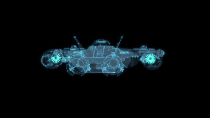 宇宙飞船9科幻透明网格线框机械机甲飞行器
