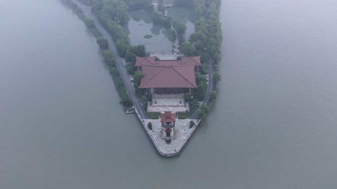 航拍上海浦江之首旅游景区全景