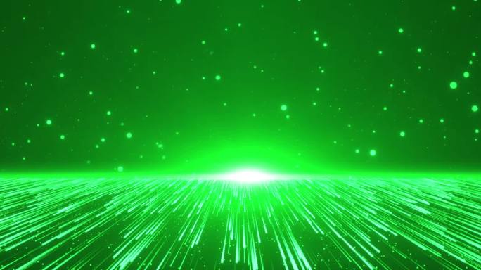 绿色宽屏粒子线条流动