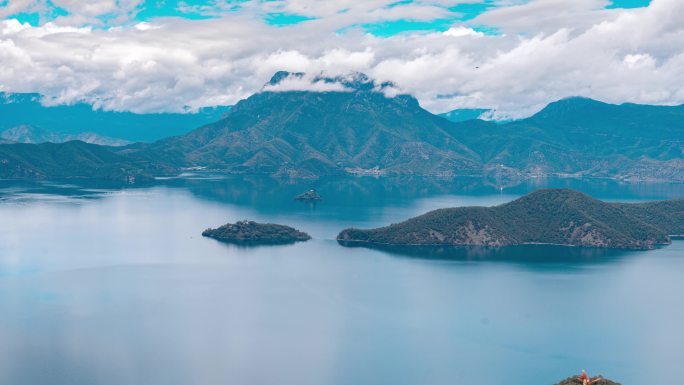 泸沽湖格姆女神山延时