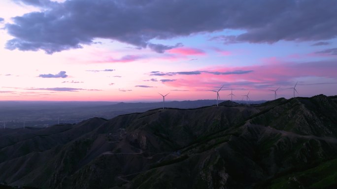 大同采凉山风电场航拍